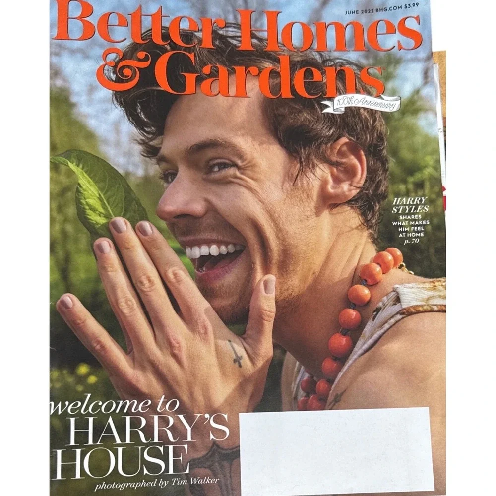Harry Styles Better Homes & Gardens June 2022 No Label